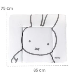 roba Wickelauflage Miffy, 85 x 75 cm, weiß/grau - B-Ware neuwertig