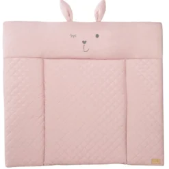 roba Wickelauflage soft 'roba Style' rosa, 85 x 75 cm, abwischbar, mit Hasengesicht 'Lily'- B-Ware