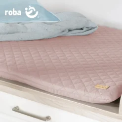 roba Wickelauflage soft 'roba Style', 85 x 75 cm, abwischbar, rosa/mauve - B-Ware neuwertig