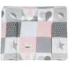 roba Wickelauflage, 85 x 75 cm, Happy Patch Rosa - B-Ware neuwertig