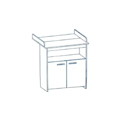roba Wickelkommode Anna, anthrazit/Dekor Kent Eiche - B-Ware gut