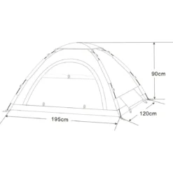 ROCKTRAIL Kuppelzelt Easy Set-Up, 2 Personen - B-Ware gut