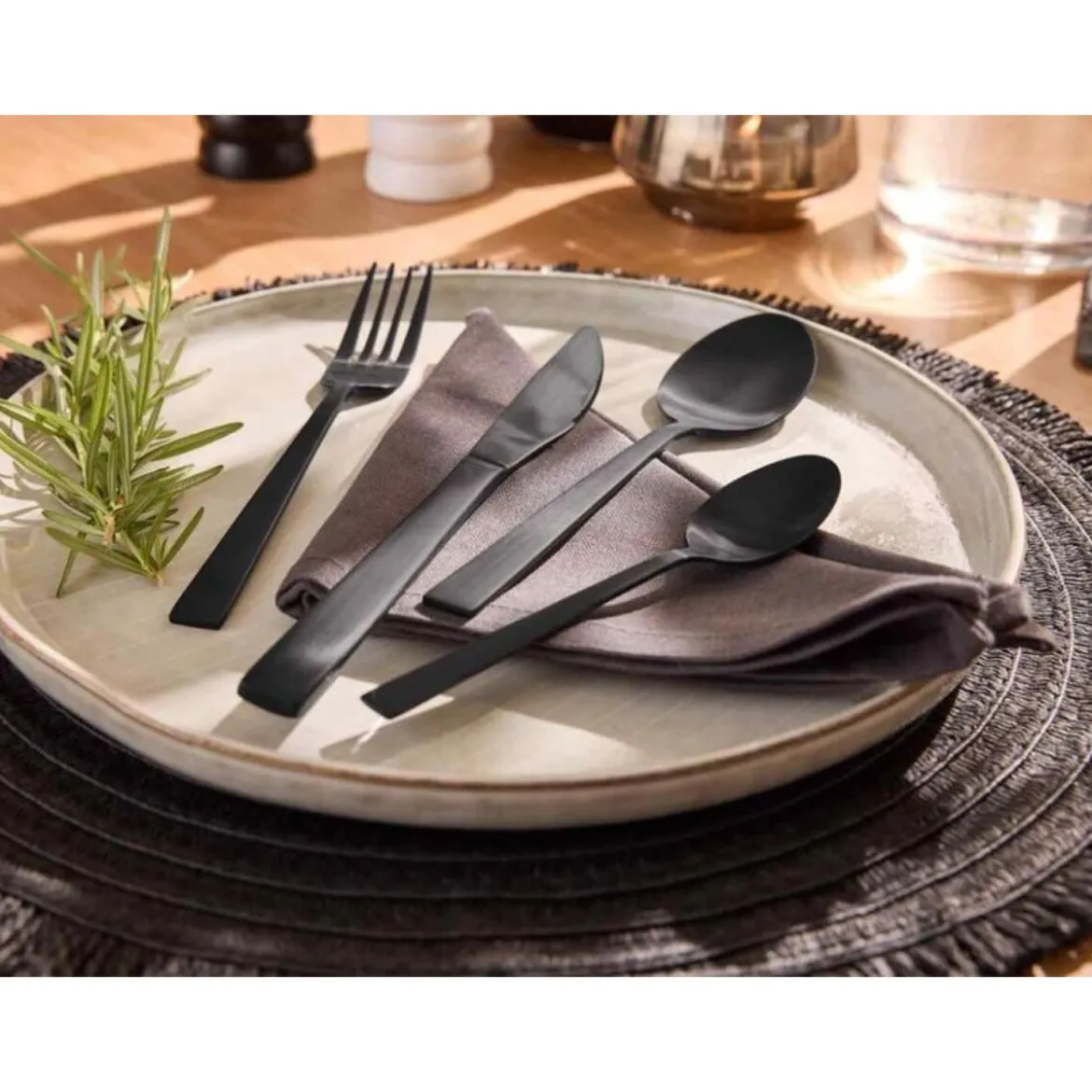 SILVERCREST® Besteck, aus Edelstahl, schwarz - B-Ware sehr gut