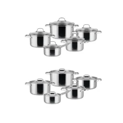 SILVERCREST® Edelstahl-Topf-Set, 10-teilig - B-Ware
