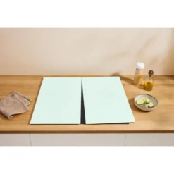 SILVERCREST® Glas-Herdabdeckplatten, 2 Stück (Milchglas) - B-Ware neuwertig