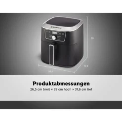 SILVERCREST® Heißluftfritteuse »SHFD 2150 B1«, 6,7 l - B-Ware