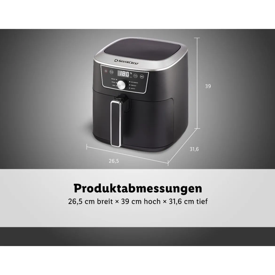 SILVERCREST® Heißluftfritteuse »SHFD 2150 B1«, 6,7 l - B-Ware