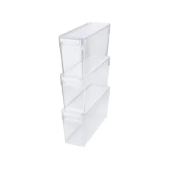 SILVERCREST® Kühlschrank-Organizer mit Deckel, 3er Set, 3,4 L - B-Ware Transportschaden Kosmetisch