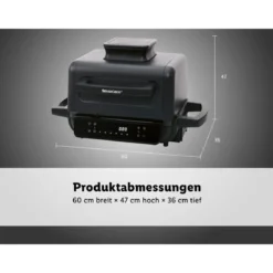SILVERCREST® KITCHEN TOOLS Heißluftfritteuse mit Grill- und Räucherfunktion »SHLFS 2200 A1«, 2200 W, 3,8 l - B-Ware