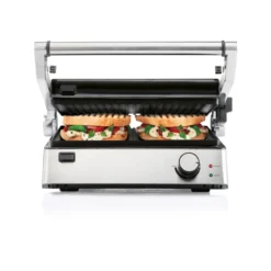 SILVERCREST® KITCHEN TOOLS Kontaktgrill SKGE 2000 D3, 180° aufklappbar - B-Ware