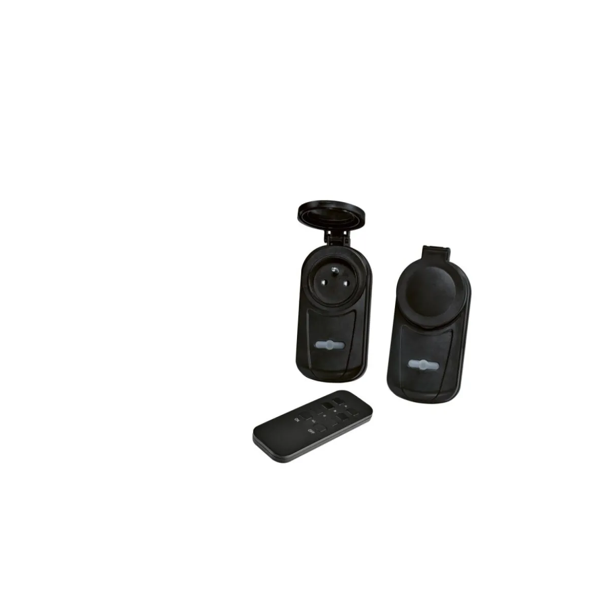 TRONIC® 3-teiliges Funkschaltset, für Außenbereich, schwarz - B-Ware sehr gut